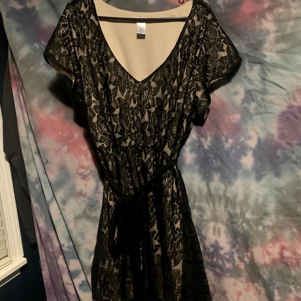 Plus Size Black Lace Dress